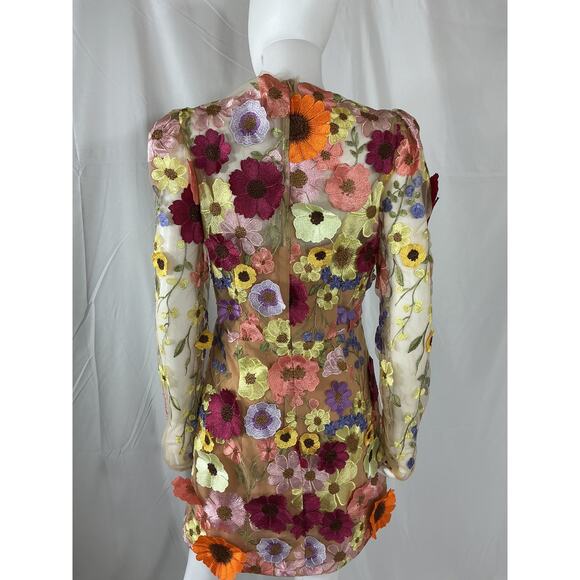 Elliatt x Revolve 'Liora' Tan Polyamide Mini Dress Size L - Picture 2 of 4